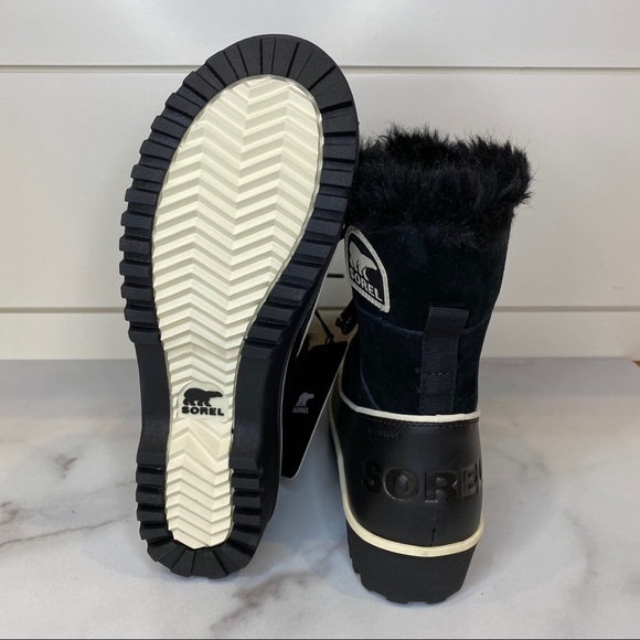 SOREL Tivoli II Suede Black Snow Boot With Fur - Picture 14 of 14